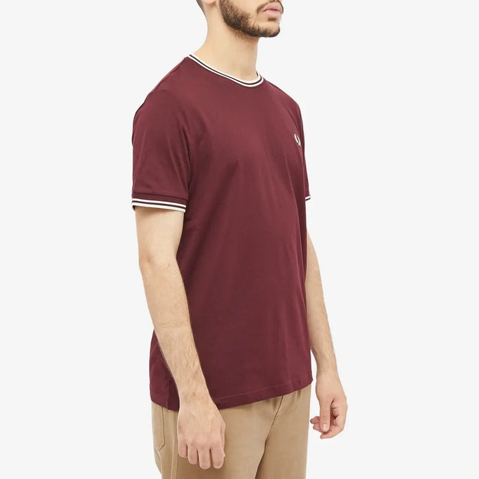 Fred Perry Twin Tipped T-Shirt Oxblood