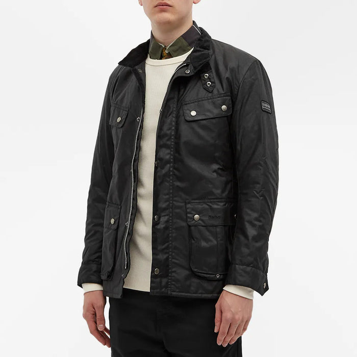 Barbour International Duke Waxed Jacket Black