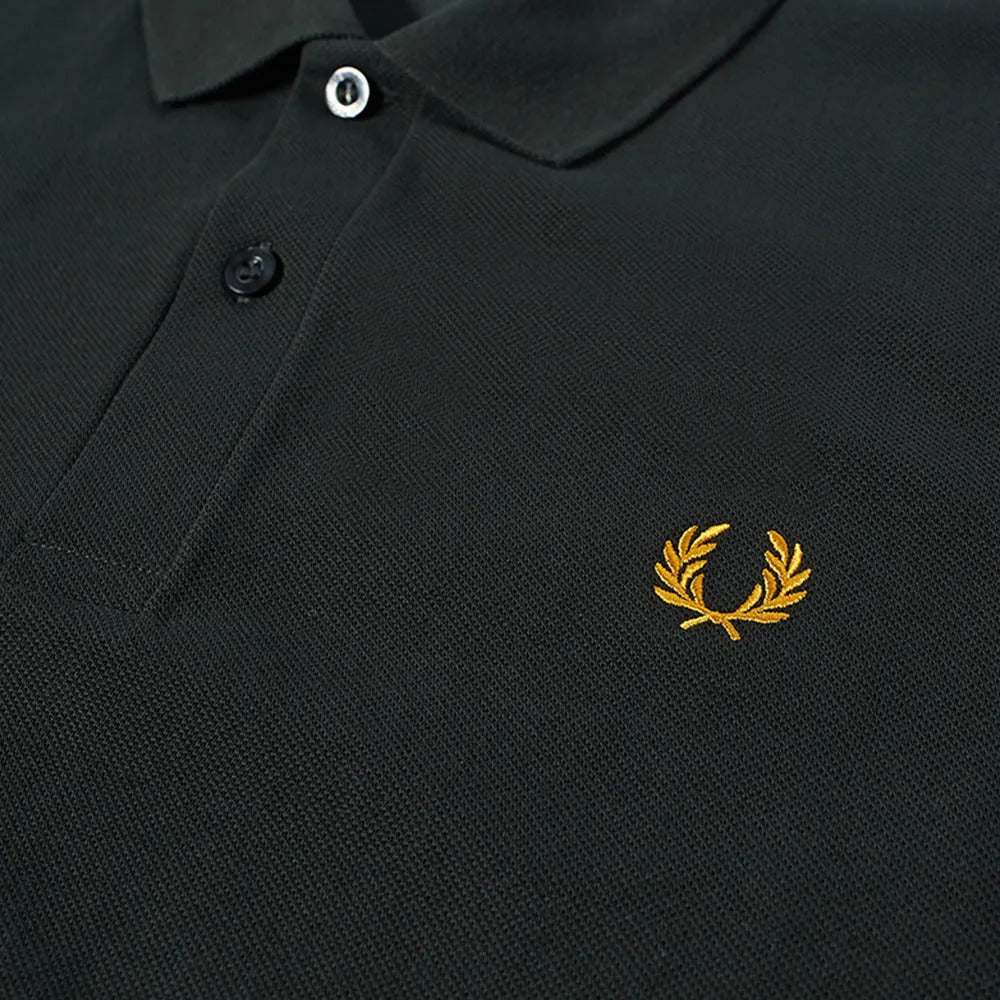 Fred Perry Slim Fit Plain Polo Night Green / Honey Gold