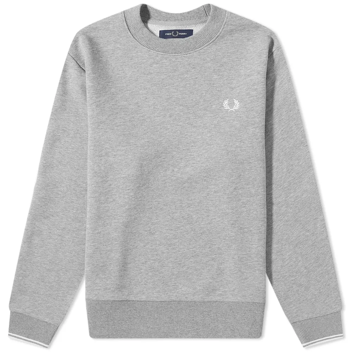 Fred Perry Crew Neck Sweatshirt Steel Marl