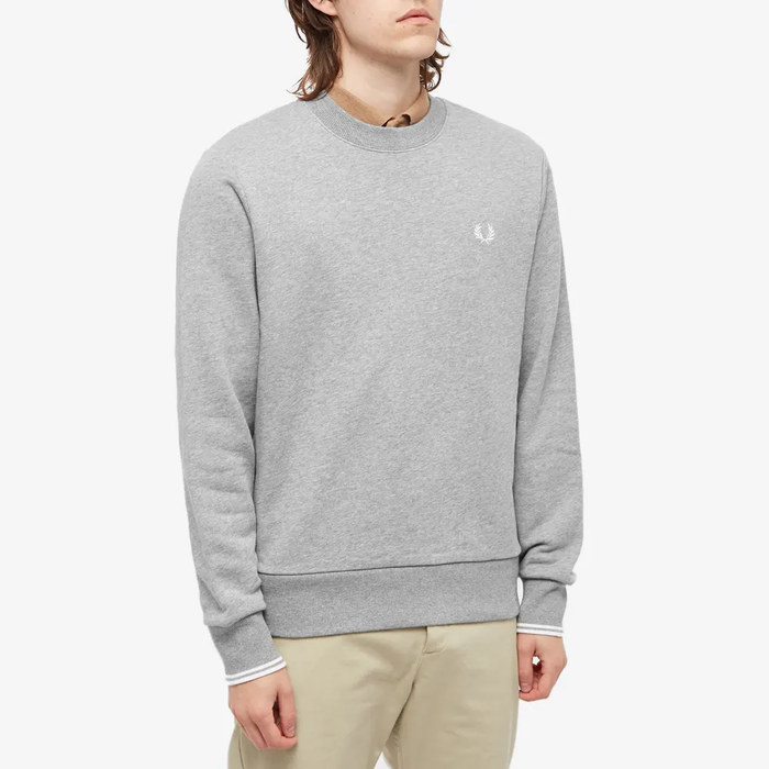 Fred Perry Crew Neck Sweatshirt Steel Marl