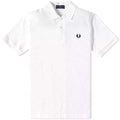 Fred Perry Reissues Original Plain Polo White Navy