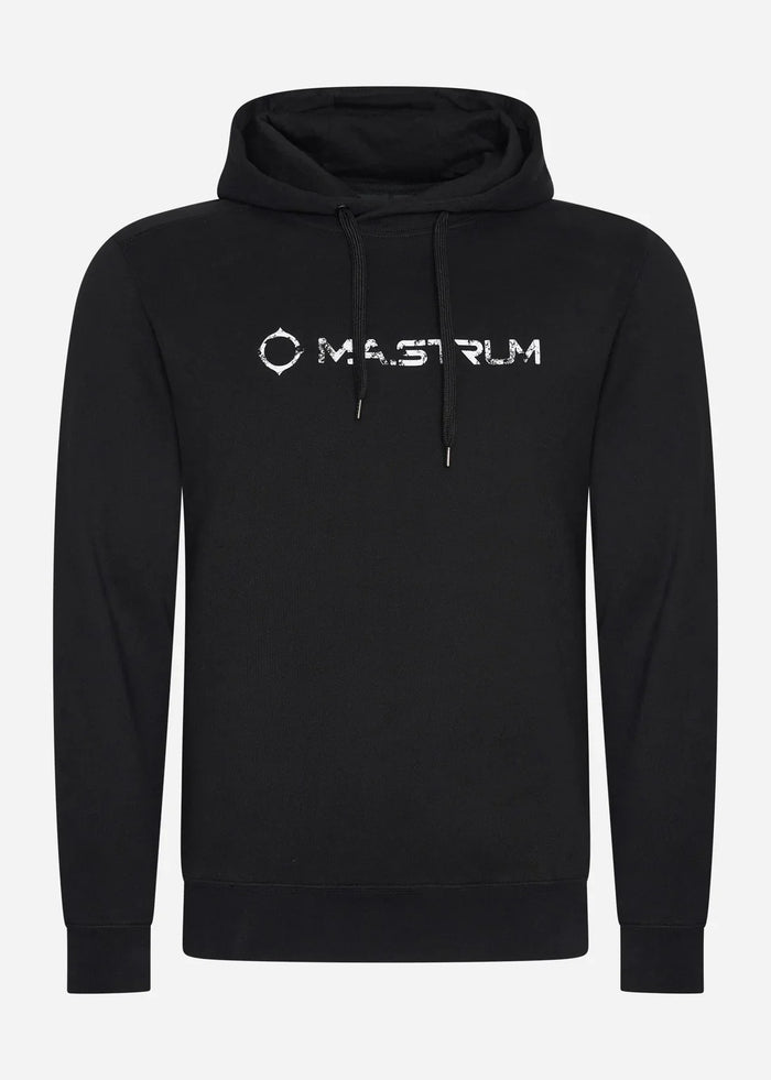 MA.STRUM Cracked Logo Hooded Sweat Jet Black