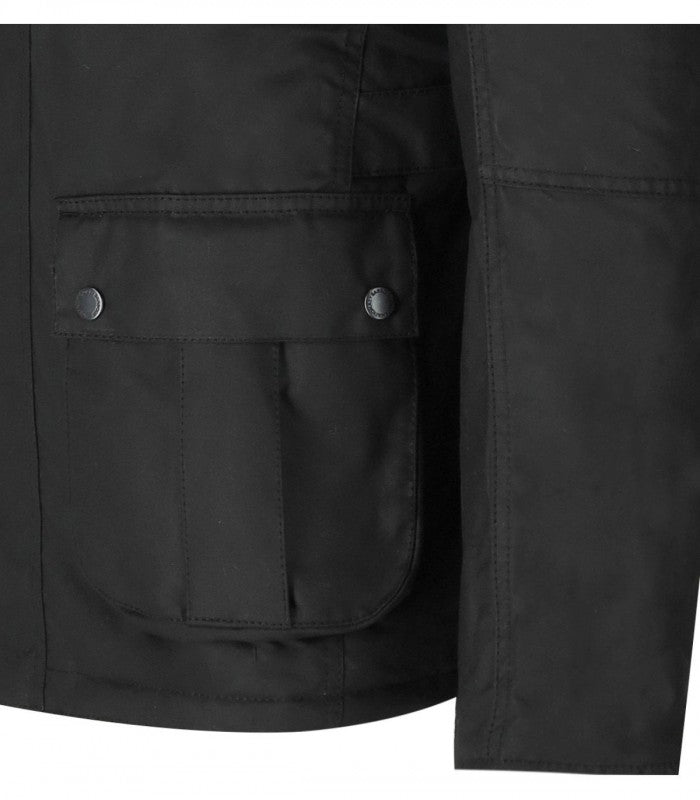 Barbour International Winter Lockseam Wax Jacket Black