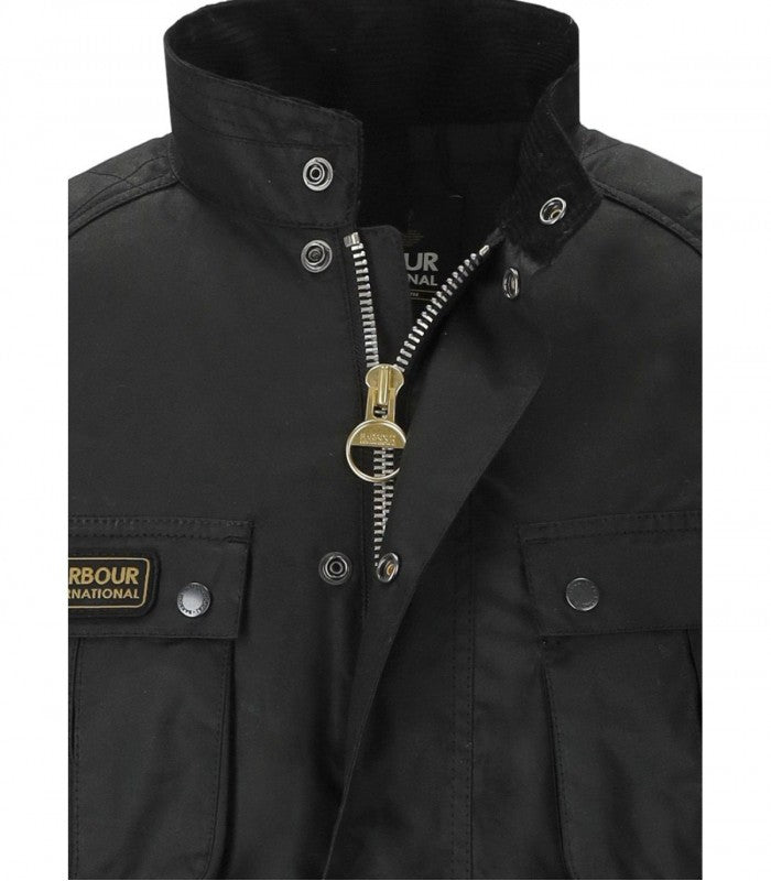 Barbour International Winter Lockseam Wax Jacket Black