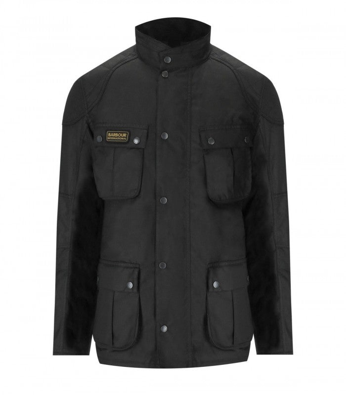 Barbour International Winter Lockseam Wax Jacket Black