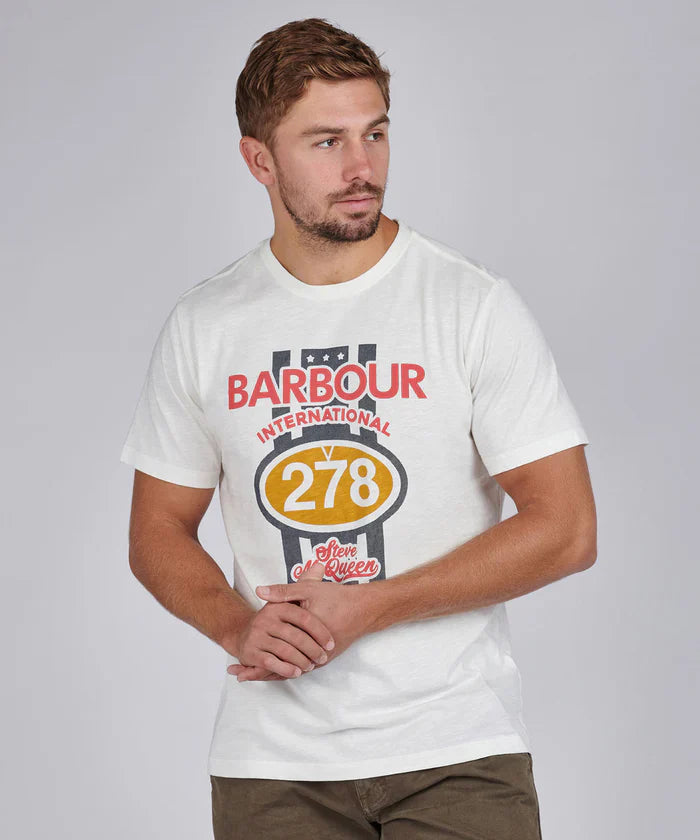 Barbour International SMQ Chase T-Shirt White