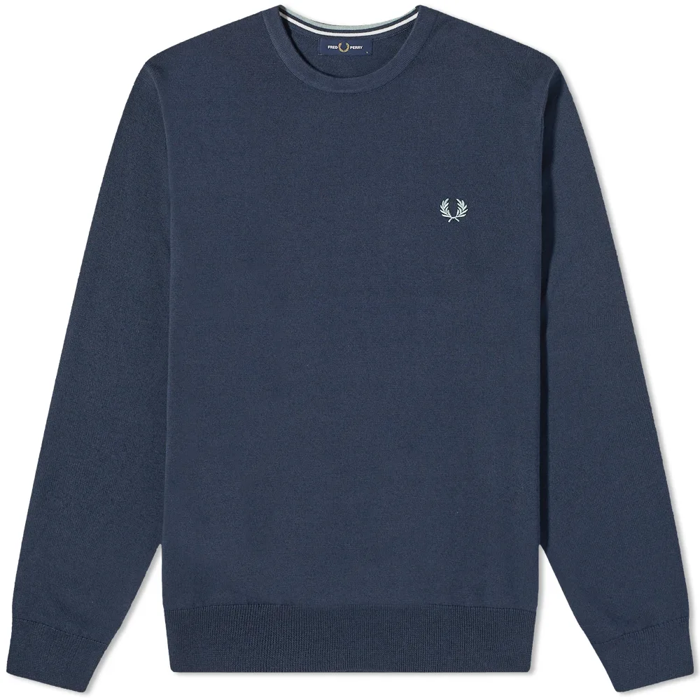 Fred Perry Classic Crew Neck Jumper Shaded Navy