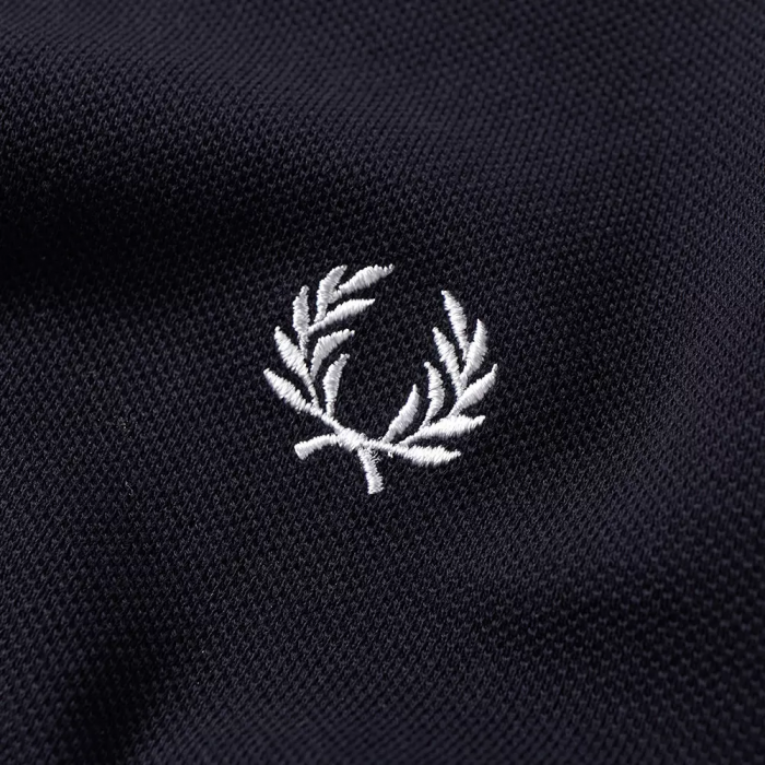 Fred Perry Slim Fit Twin Tipped Polo Navy White White