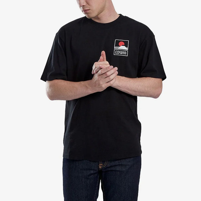 Edwin Sunset On Mt Fuji Single Jersey Black