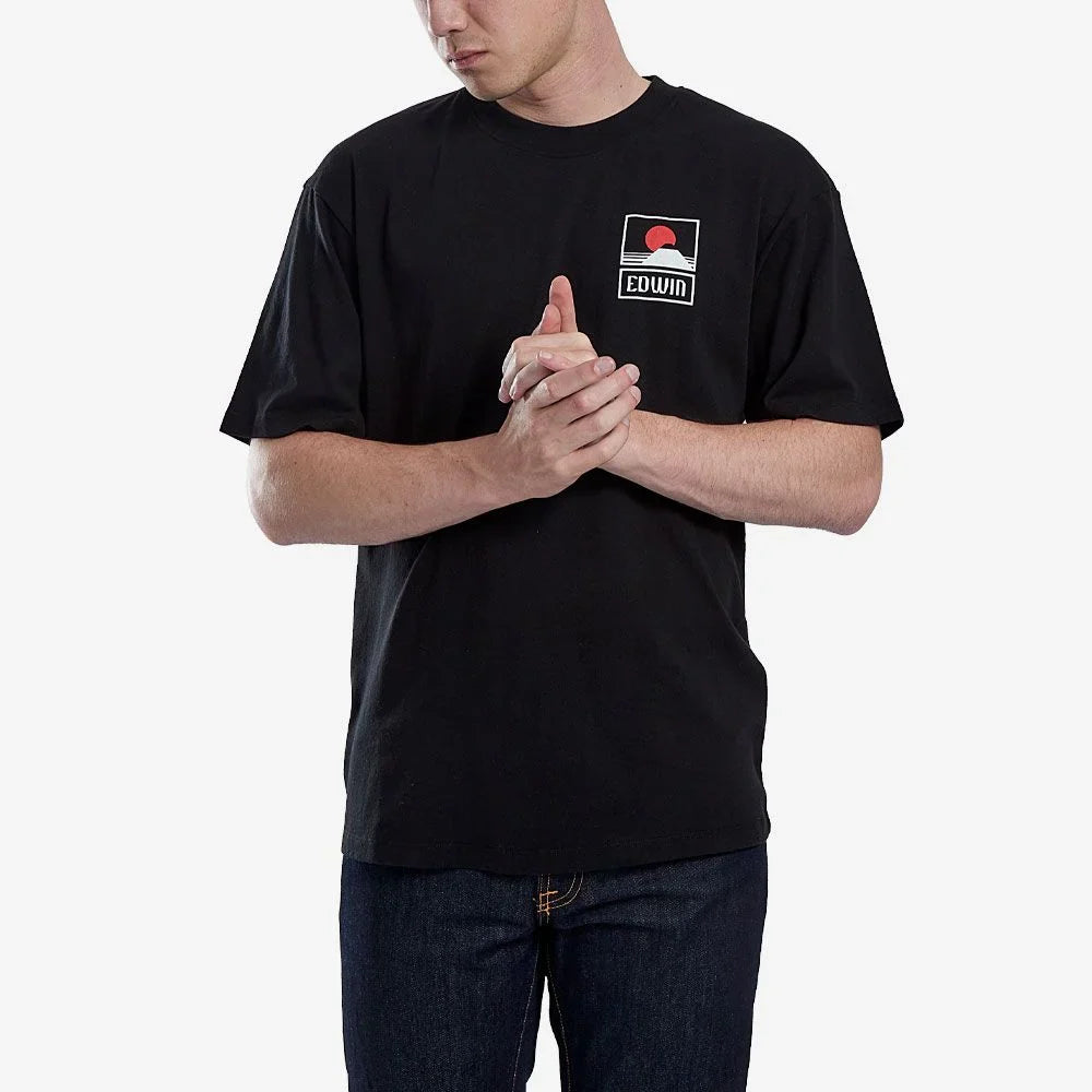 Edwin Sunset On Mt Fuji Single Jersey Black
