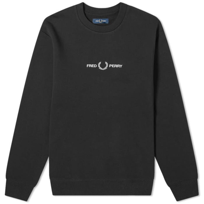Fred Perry Embroidered Sweatshirt M4727 Black