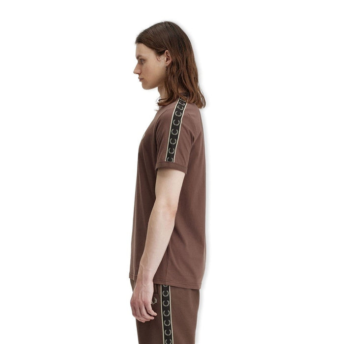 Fred Perry Taped Ringer T-Shirt Carrington Brick / Warm Gray