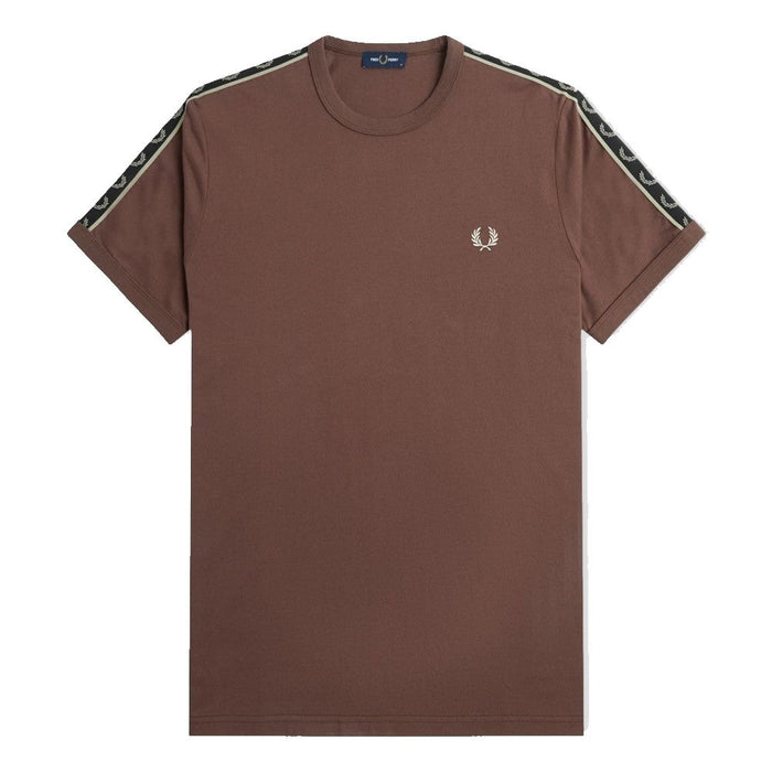 Fred Perry Taped Ringer T-Shirt Carrington Brick / Warm Gray