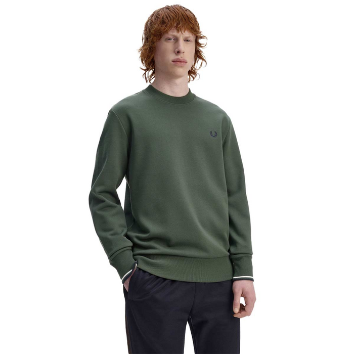 Fred Perry Crew Neck Sweatshirt Court Green
