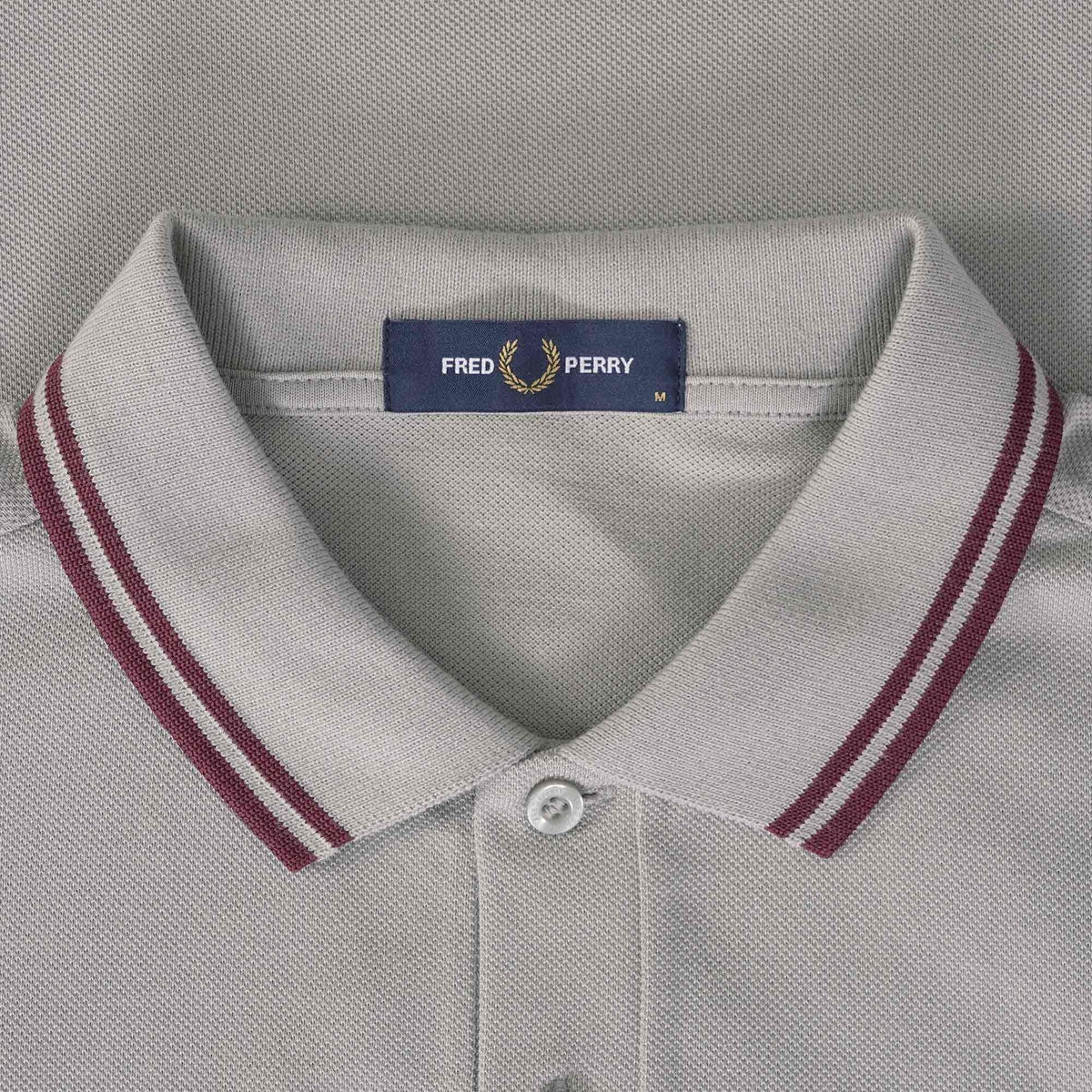 Fred Perry Slim Fit Twin Tipped Polo Limestone