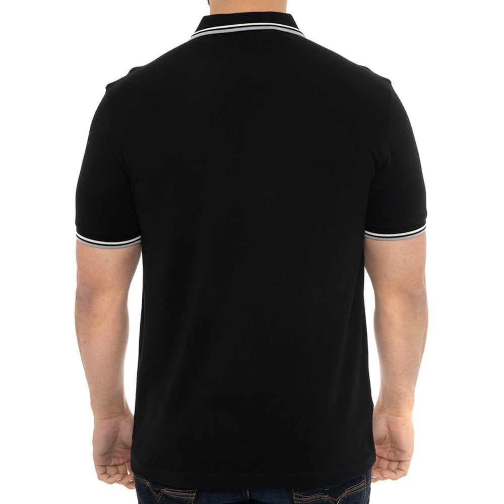 Fred Perry Slim Fit Twin Tipped Polo Black / Ecru / Limestone