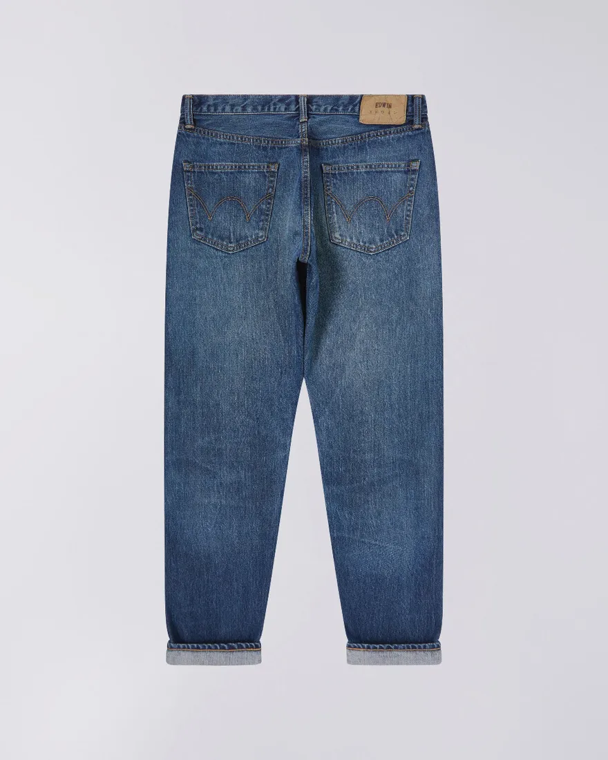 Edwin Regular Tapered Jeans L30 Blue Dark Used