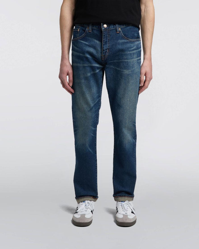 Edwin Slim Tapered Jeans L32 Blue Mid Dark Used