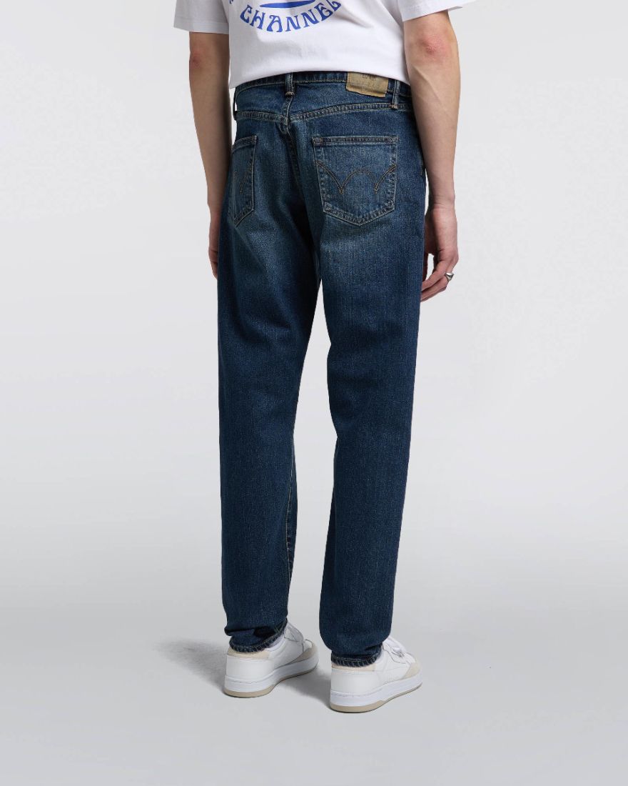 Edwin Regular Tapered Jeans L32 Blue Dark Used