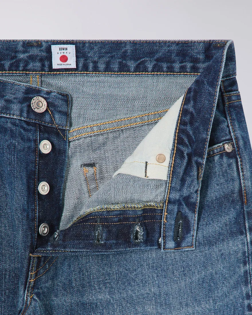 Edwin Regular Tapered Jeans L32 Blue Dark Used