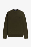 Fred Perry Classic Crew Neck Jumper Army Green