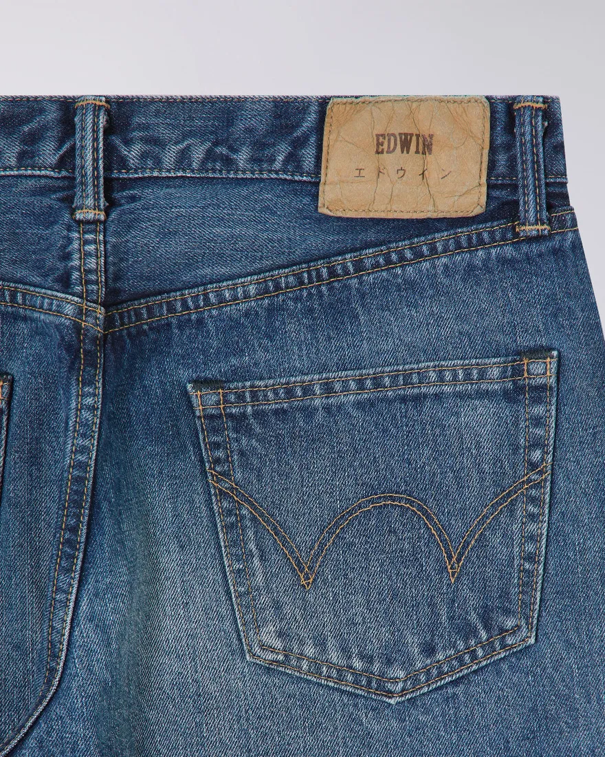 Edwin Regular Tapered Jeans L32 Blue Dark Used