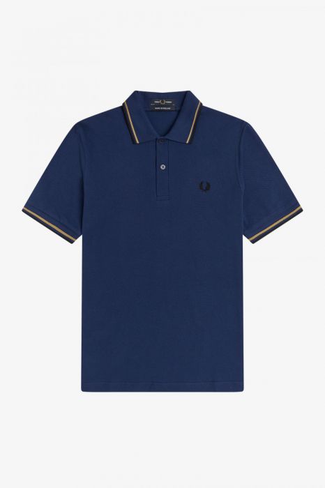 Fred Perry Reissues Original Twin Tipped Polo Blue Gold Black