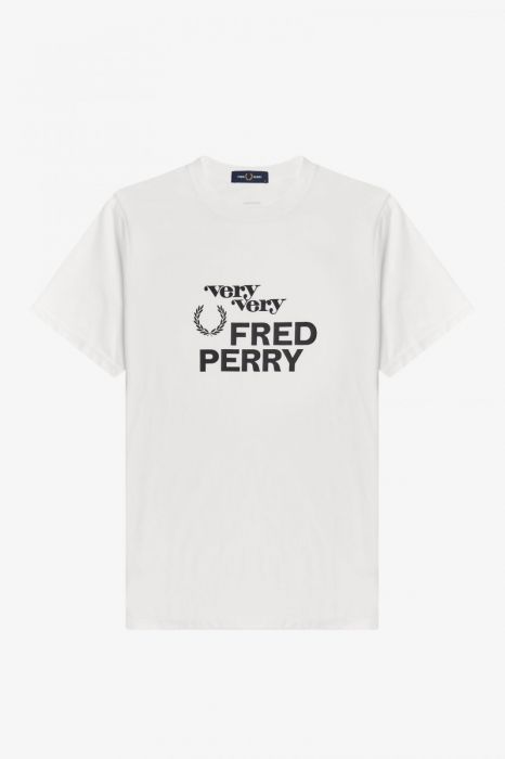 Fred Perry Printed T-Shirt White