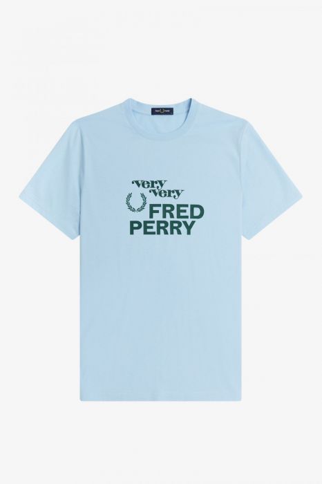 Fred Perry Printed T-Shirt Glacier