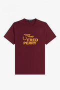 Fred Perry Printed T-Shirt Aubergine