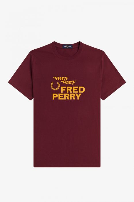 Fred Perry Printed T-Shirt Aubergine