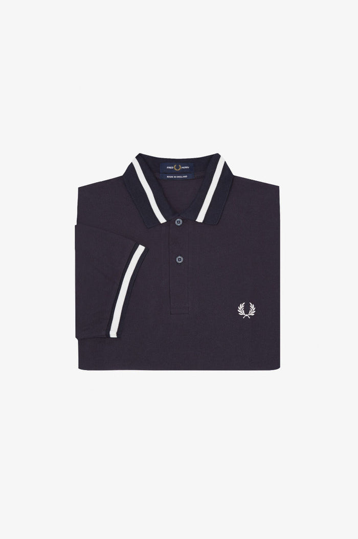 Fred Perry Reissues Original Single Tipped Polo Navy / Snow White
