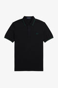 Fred Perry Slim Fit Twin Tipped Polo Black / Ivy / Ivy