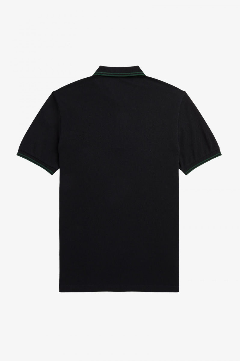 Fred Perry Slim Fit Twin Tipped Polo Black / Ivy / Ivy