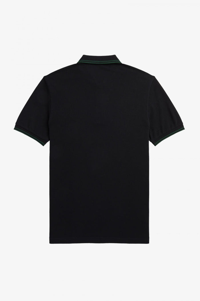 Fred Perry Slim Fit Twin Tipped Polo Black / Ivy / Ivy