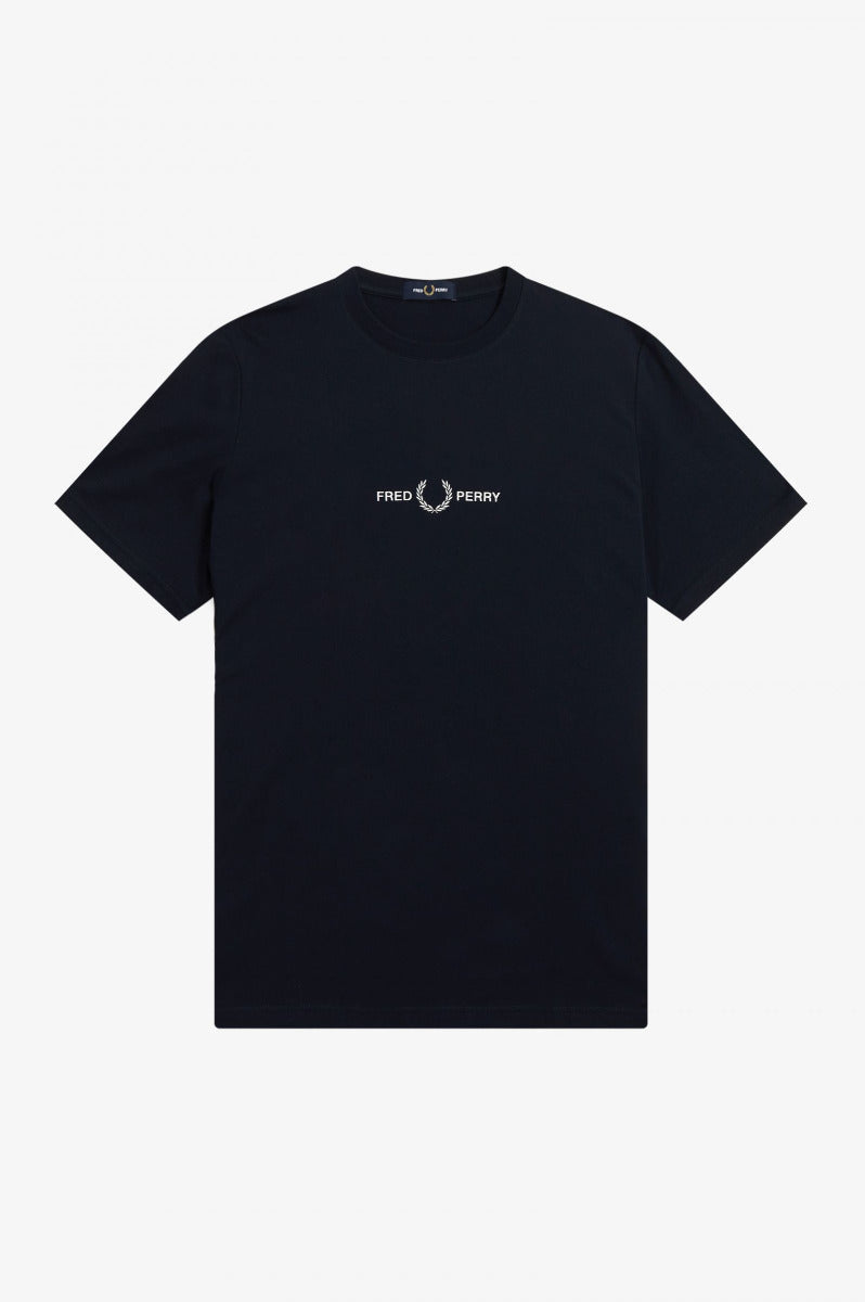 Fred Perry Embroidered Logo T-Shirt Navy
