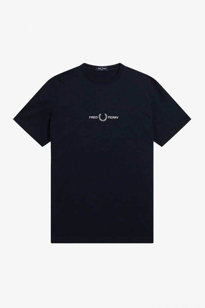 Fred Perry Embroidered Logo T-Shirt Navy