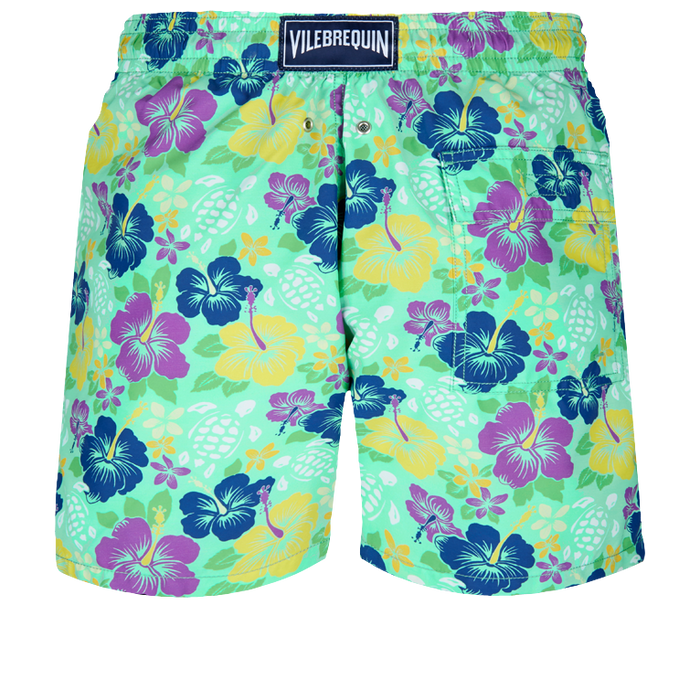Vilebrequin Moorea Swim Shorts Tropical Turtles Cardamom
