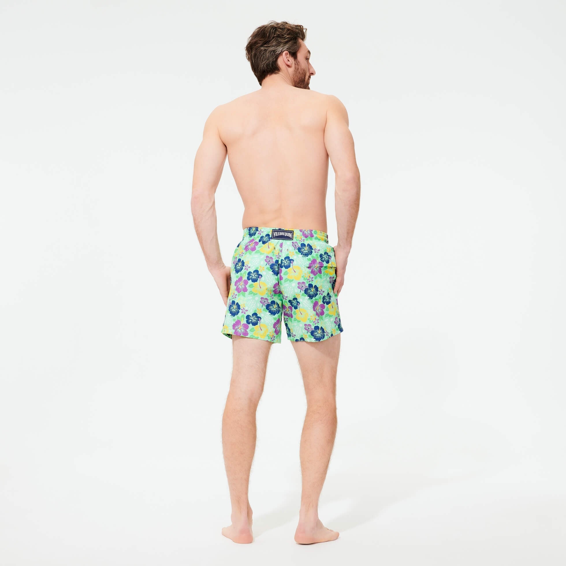 Vilebrequin Moorea Swim Short Tropical Turtles Cardamome