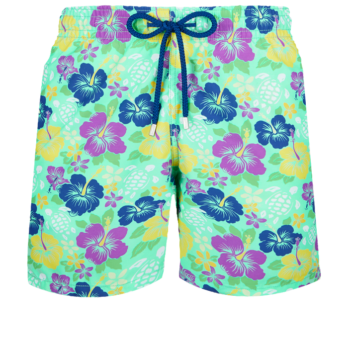 Vilebrequin Moorea Swim Shorts Tropical Turtles Cardamom