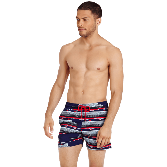 Vilebrequin Moorise Swim Shorts Moorise Stretch VBQ Cruise Lines Midnight Blue