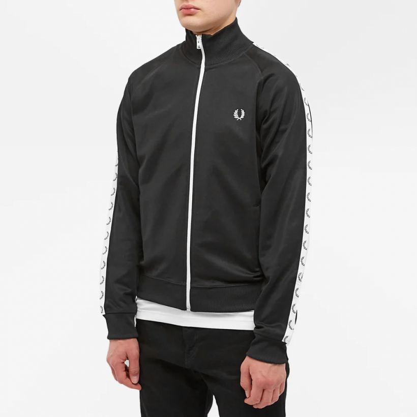 Fred Perry Taped Track Jacket 4620 Black