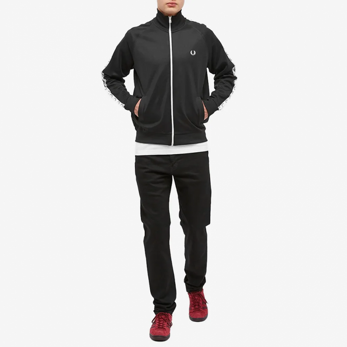 Fred Perry Taped Track Jacket 4620 Black