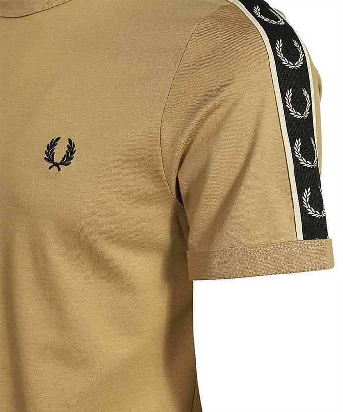 Fred Perry Taped Ringer T-Shirt Warm Stone