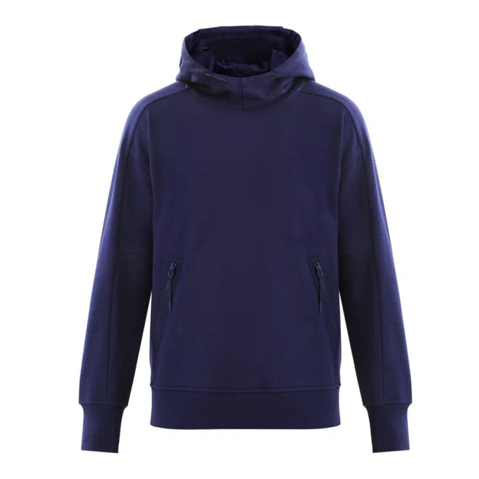 C.P. Company Diagonal Raised Fleece Goggle Hoodie Medieval Blue